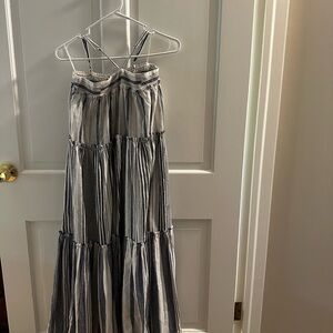 Striped Maxi Dress in Black and White